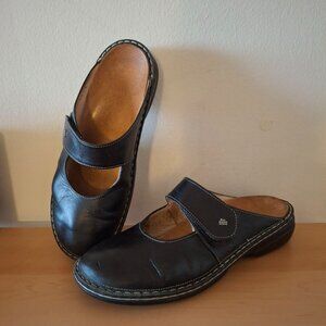 Finn Comfort Stanford Black Leather Clog EU 42 (US 11-11,5)